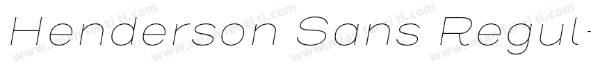 Henderson Sans Regul字体转换